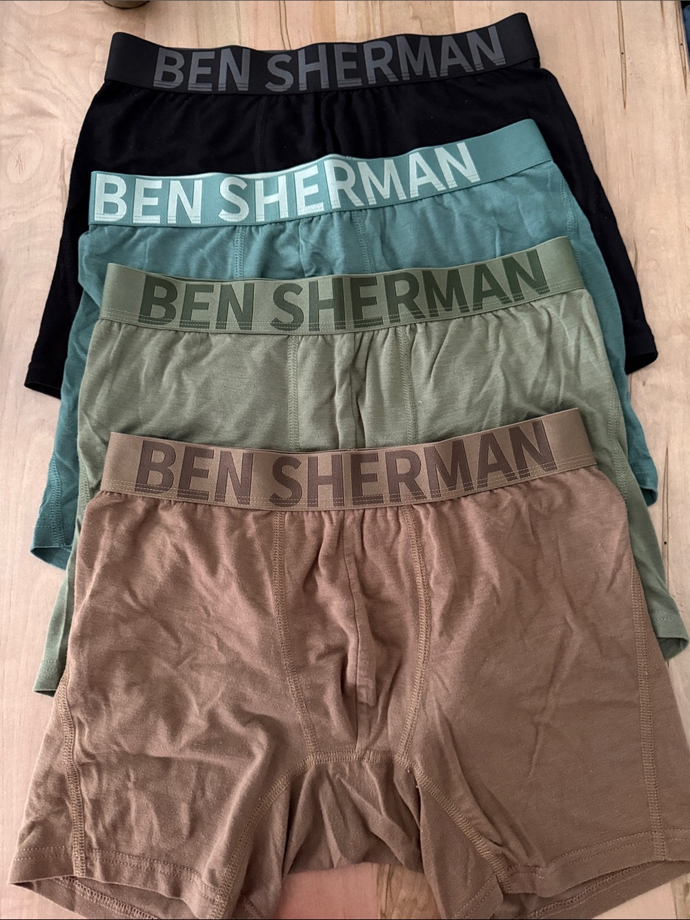Ben Sherman Boxer Briefs Pack — Black, Teal, Olive, Brown